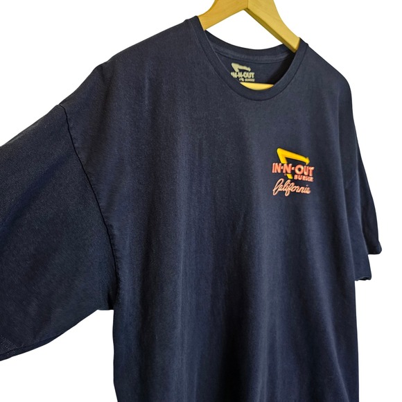 IN-N-Out Burger Food California Men's Blue Short Sleeve Graphic T-shirt Size XXL - Picture 4 of 9